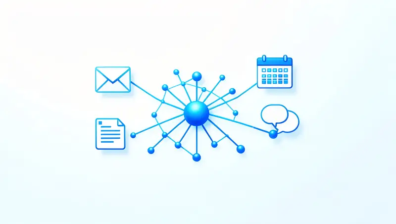 Diagram of an AI agent reading an email, checking a CRM record and drafting a reply for a team member to approve